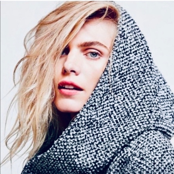 Free People tweed Satellite Image wool blend Swing Coat - Picture 3 of 12